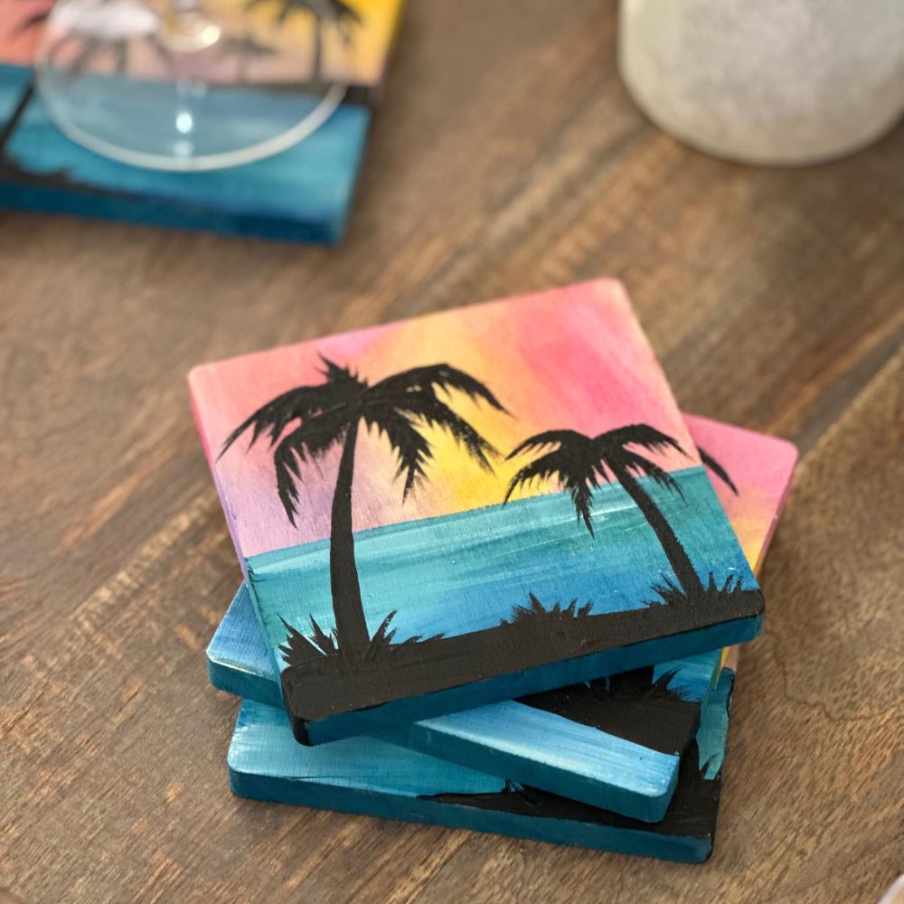 Set of 4 Wood Coasters